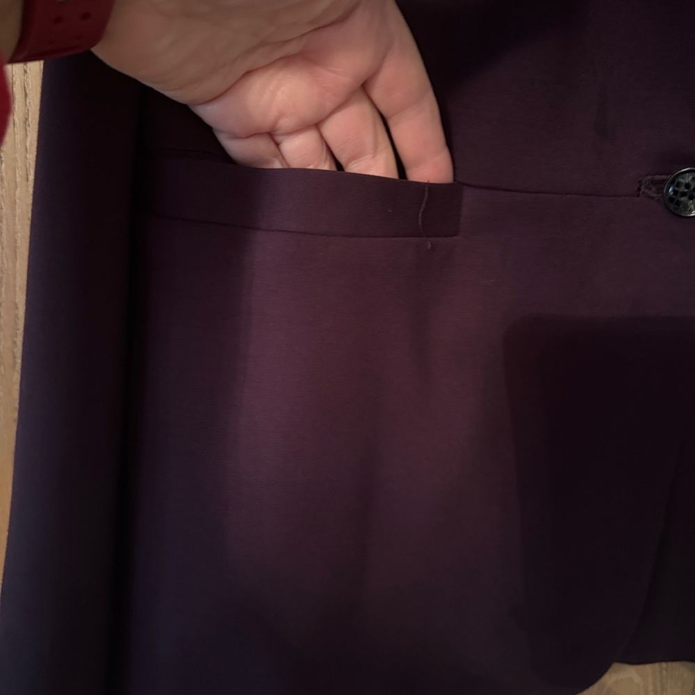 4/$30 Sale! EUC XL J. Jill Burgundy / Maroon fully lined Women's Blazer - Picture 3 of 8